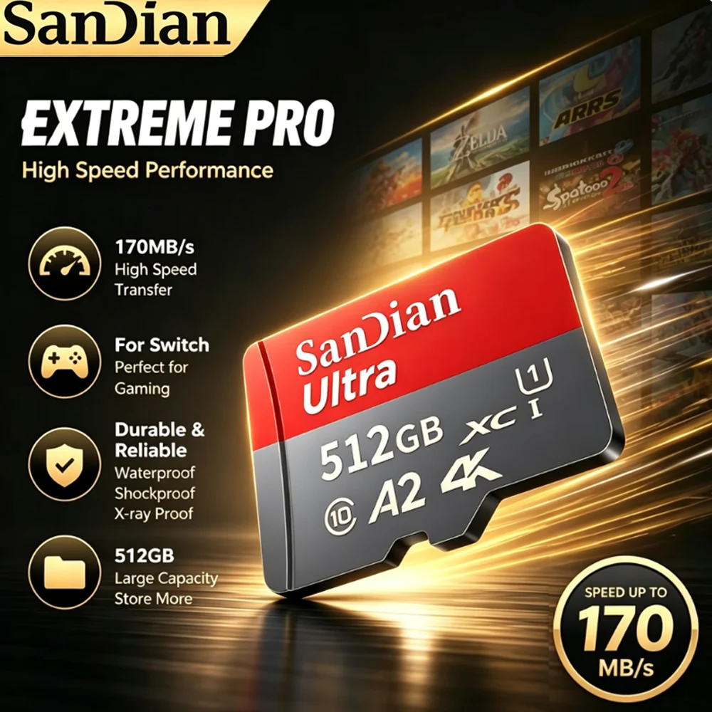 SD Card Memory Micro TF 64GB 128GB High Speed Viral Phone 256GB 512GB Ultra Fast Hot Camera Super Speed Trend Drone 2026