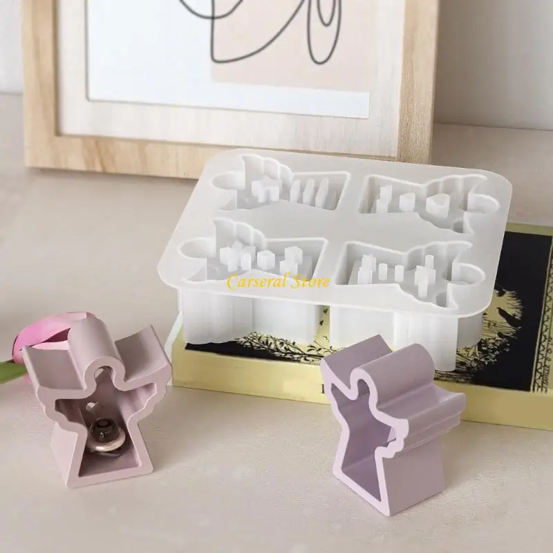 

M4YF Silicone Mold for 4 Pattern Angel Lamp Portable Jewelry Making Tool