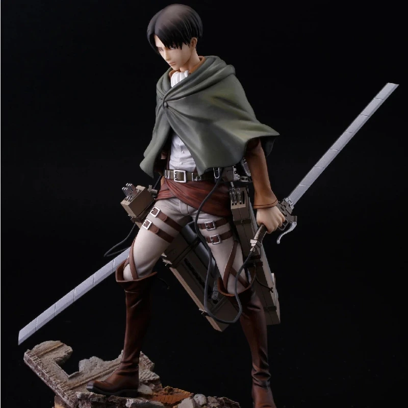 進撃の巨人リヴァイ・アッカーマン-1-8-スケール可動アクションフィギュア-ko-バージョンコレクタブルモデルデスクトップ装飾ファンへのギフト