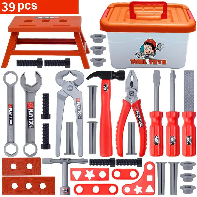 Kids Toolbox Kit Toys Simulation Repair Tools Toys Drill Plastic Game Learning Engineering Puzzle Toys Gifts For Boy