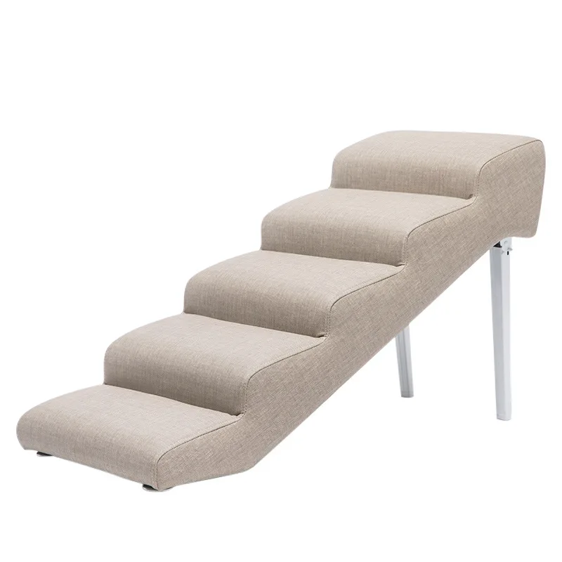 Pet dog ladder factory direct sales can be folded custom stacked sponge steps to bed elderly dog up and down non-slip stairs