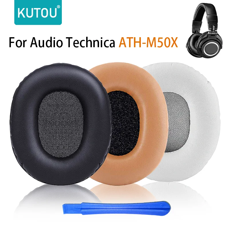 KUTOU Wymienne poduszki nauszników do zestawu słuchawkowego Audio Technica ATH M70 M50X M50 MSR7 M40X M40 M30X 7506 Pokrowce na nauszniki