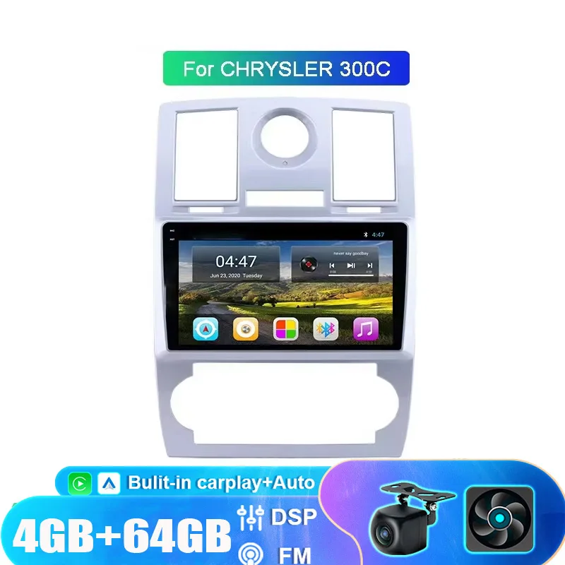 

9” Carplay For CHRYSLER 300C 6+128G Android Multimedia Car Radio GPS Player Navigation Touch Screen Stereo