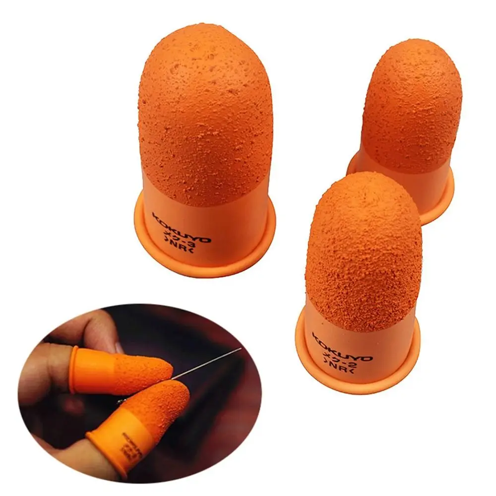 Herramienta de cubierta de dedo antideslizante naranja, herramienta de conteo hecha a mano, Protector de puntas de los dedos, guantes de costura, cunas de trabajo