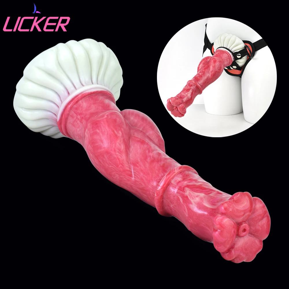 

LICKER Fantasy Animal Horse Knot Realistic Wearable Dildo Adults Game Cock Toys For Female Masturbator Vaginal Massage Pleasure