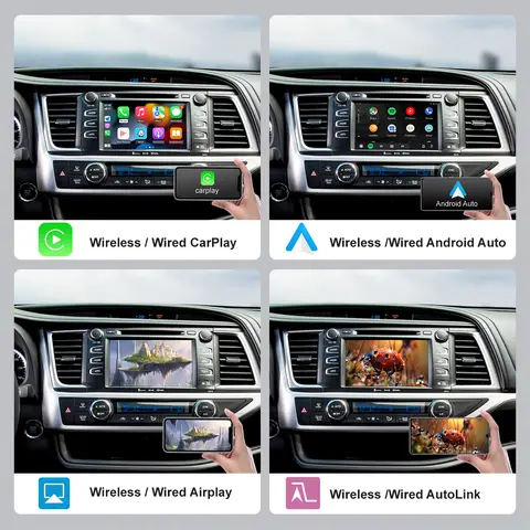 2025 Ny trådlös Carplay Android Auto för Toyota Yaris RAV4 Corolla Aygo Tacoma Camry C-HR Tundra Highlander 4Runner multimedia 10 best sales Toyota Aygo 2015 tillbehör - №1