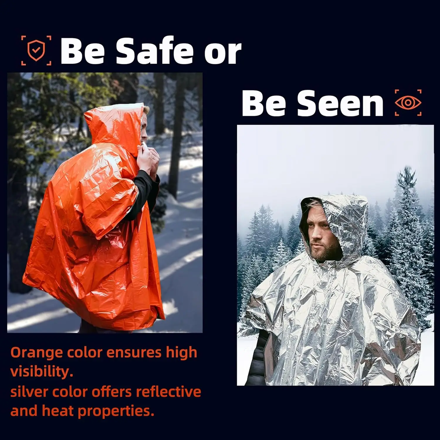 Emergency Raincoat Poncho Waterproof Rainwear Blanket Survival Camping Equipment Cold Insulation Rainwear Camping Equipment image 3