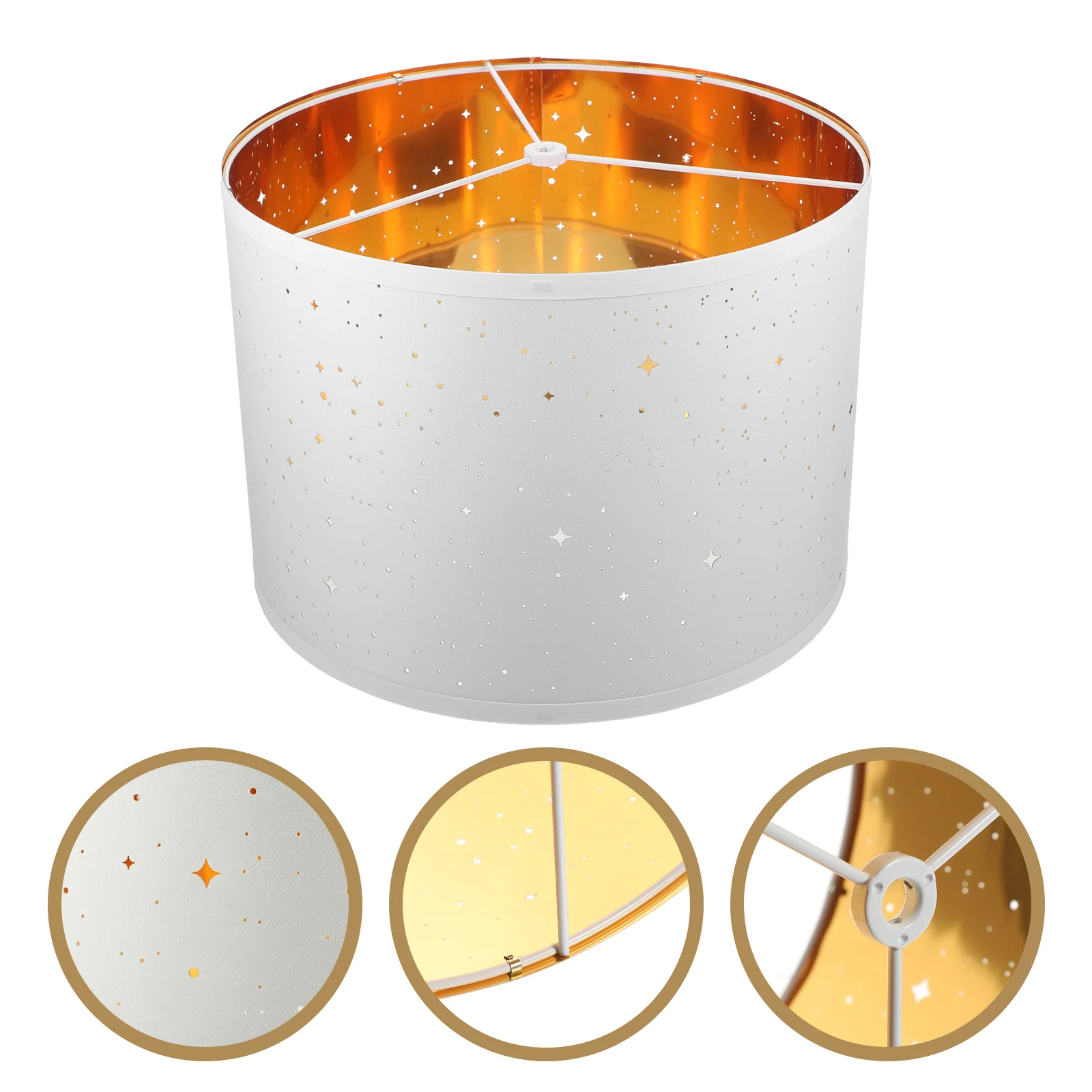 

Pendant Light Ceiling Shade Cover Lampshades for Table White Iron Universal Lights Fabric Chandelier