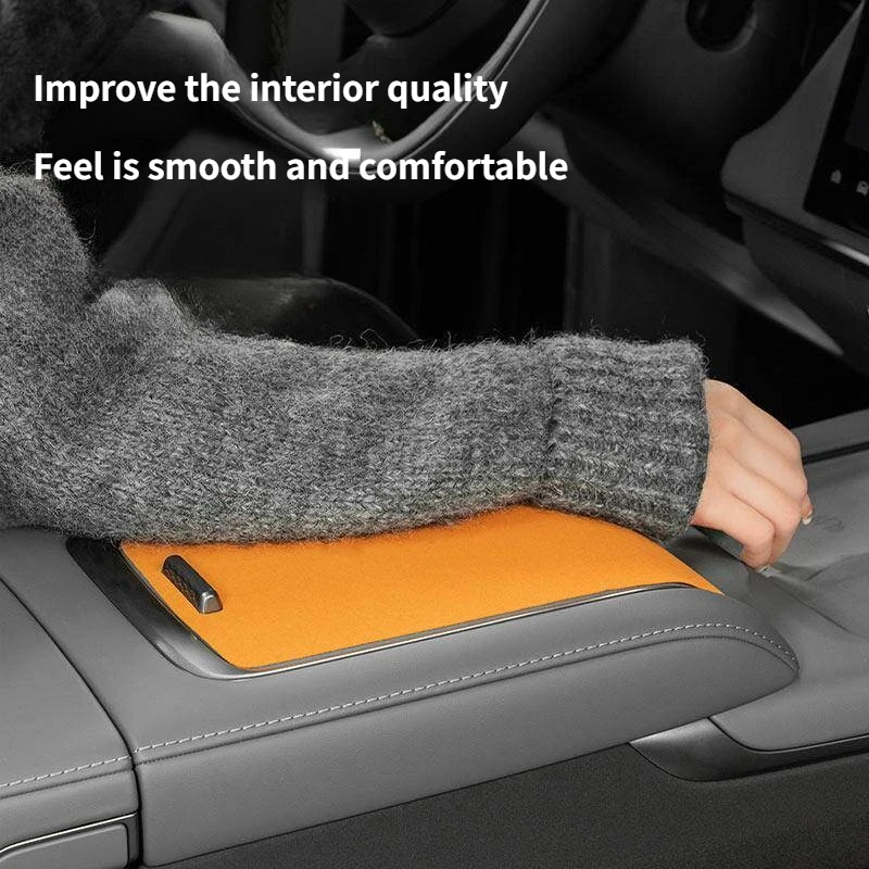 

Suede Car Center Console Protective Sticker For Zeekr 7X Handrail Box Panel Sticker Auto Interior Stickers Garnish Accessories