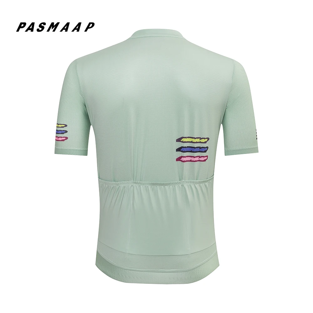 PASMAAP-Midsummer Cycling Jersey for Men, MTB Road Bicycle Shirt, Pro Team, Short Sleeve Bike Clothes, High Quality