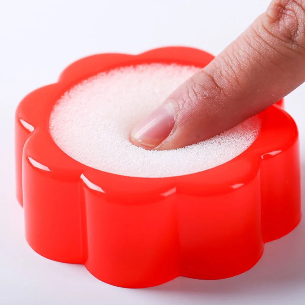 16Pcs Finger Wet Sponge Finance Counting Supplies Flower Shape Finger Moistener Counting Tool Office Supply