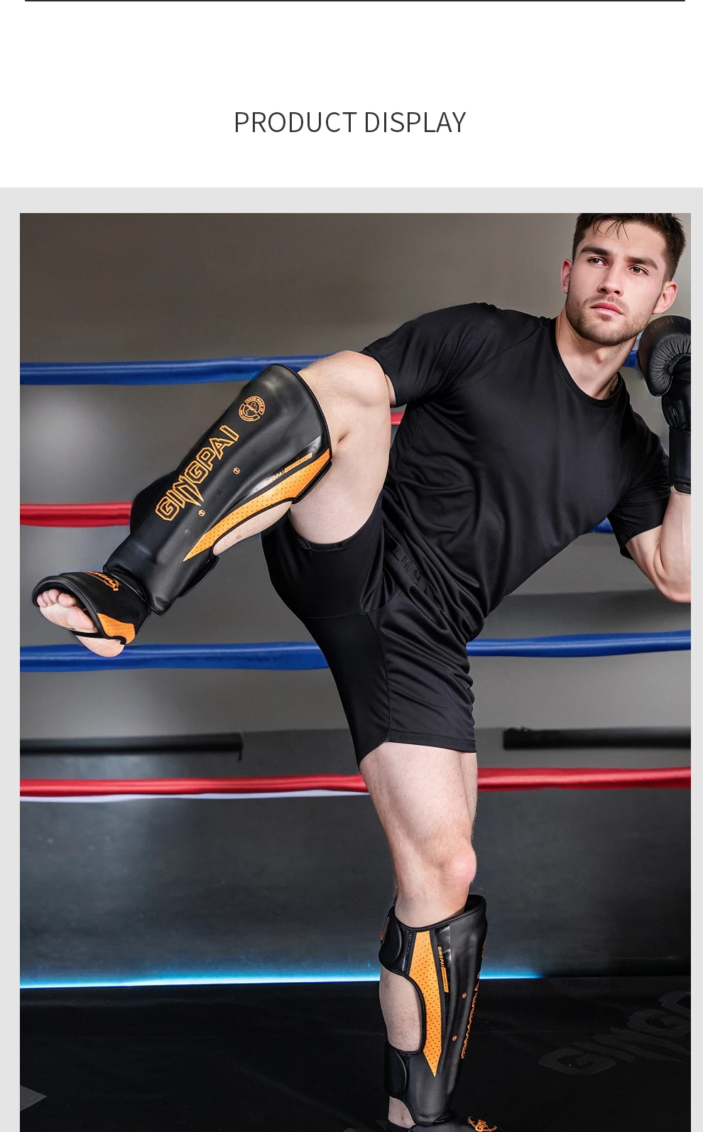 MMA Boxen Schienbeinschoner Knöchelstütze Erwachsene Männer Frauen Kickboxen Ausrüstung Karate Protektoren Sanda Muay Thai Legging Spannschutz – Detail 5