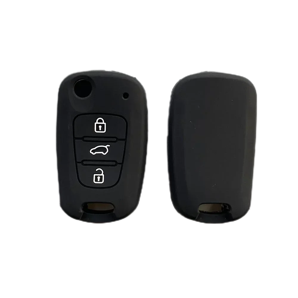 For Hyundai Elantra Accent I20 I30 Ix20 Ix35 Kia Sportage Rio3 Soul Optima Ceed Pro K5 K2 Silicone Car Key Case Cover Keychain