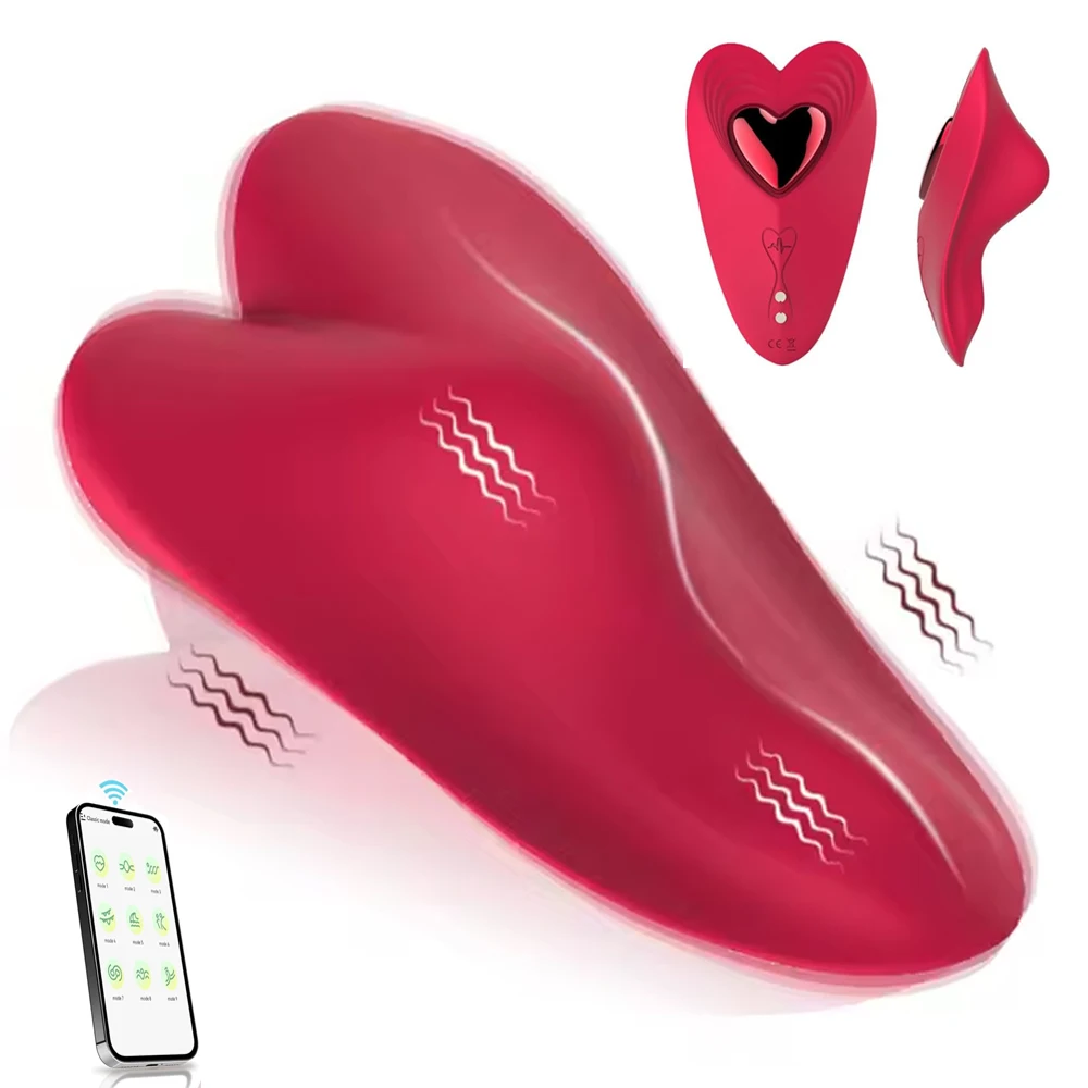 Wireless App-Controlled G-Spot Vibrato Remote-Controlled Stimulator for Women Heart Wearable Panty Massager Masturbator Sex Toys