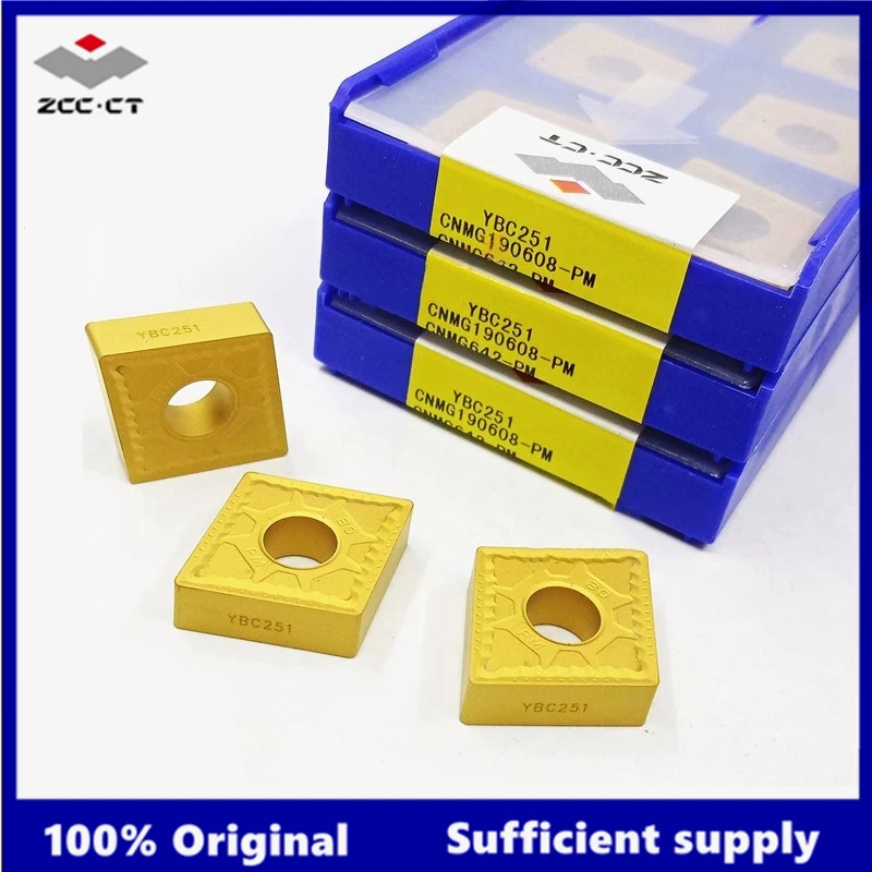 

10Pcs Zcc.Ct Cnmg190608-Pm Cnmg190612-Pm Cnmg190616-Pm Ybc251 Ybc252 Ybd151 Ybd152 Lathe Carbide Tool Outer Circular Cnc Blade for Steel Parts