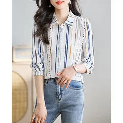 New Arrival Ladies' Shirts for Elegant Style Luxury Women's Button-Down Tops with Graceful Design Spring Autumn tops blusa mujer