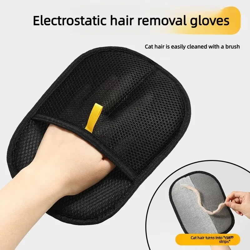 Pet Hair Remover Glove, Double-sided Multifunctional Pet Grooming Glove, Gentle Deshedding Brush Glove for Dogs Cats