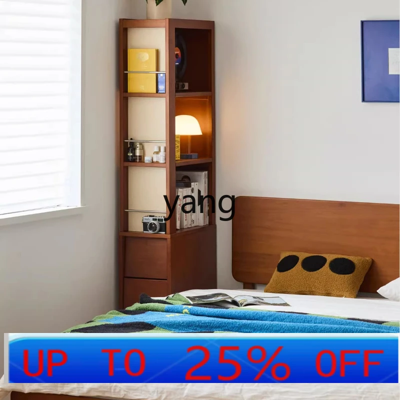 

LTT Solid Wood Bookshelf Floor-standing Living Room Corner Book Wall Small Narrow