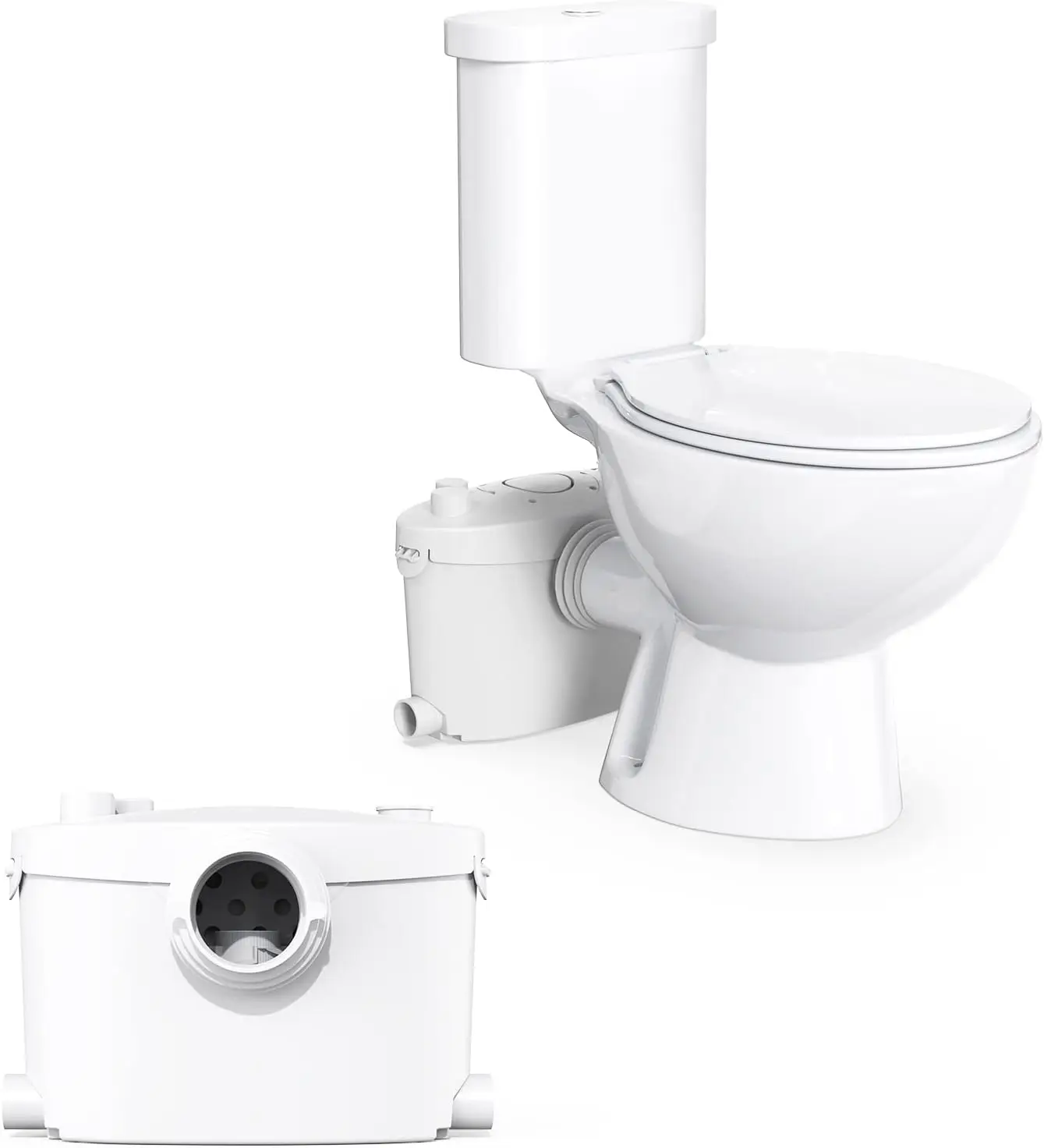 Up-ry sower white mute and 3-second flush toilet pump for basement Max pumps up to V32.8 and H263 feet