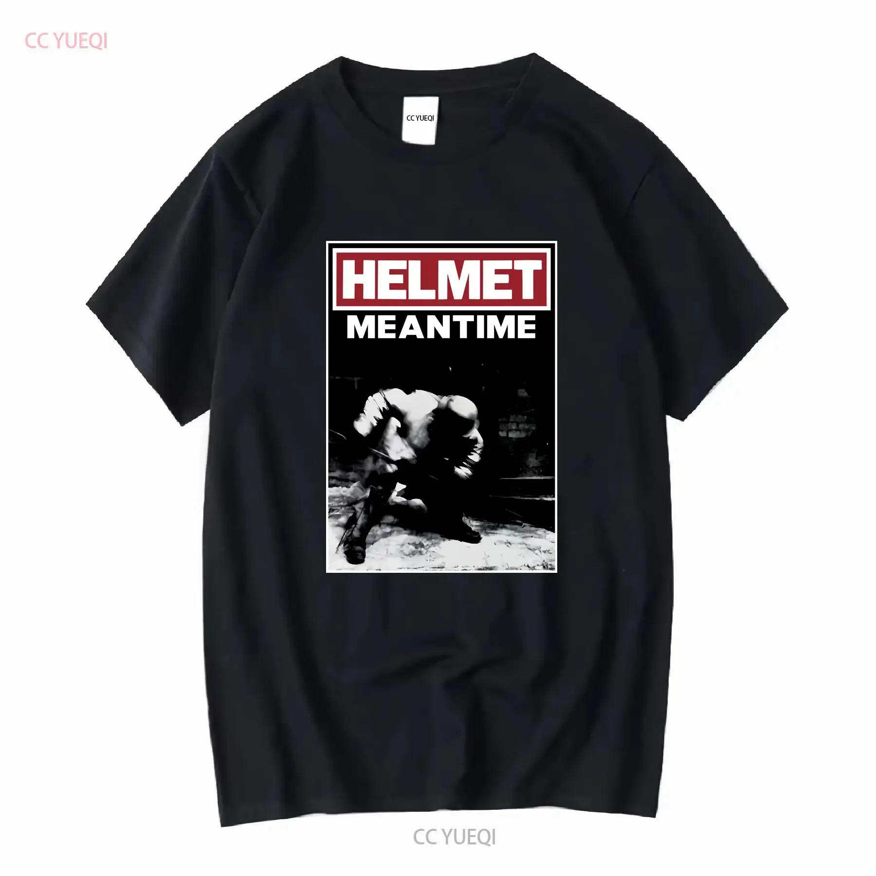Helmet Meantime T shirt rock band alternative metal TE3740 long or short sleeves vintage Washed homme fashion streetwear