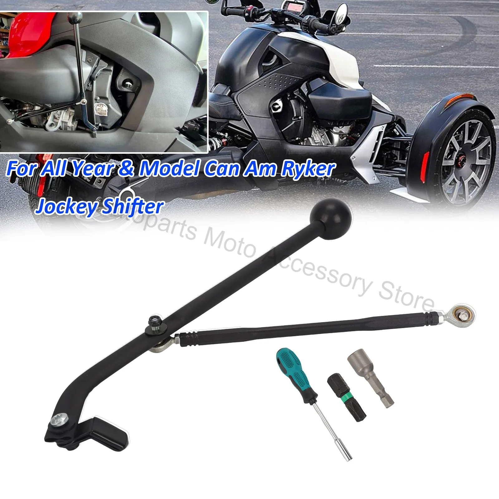 per-can-am-ryker-600-900-ace-rally-kit-cambio-a-mano-avanti-indietro-senza-foratura-leva-del-cambio-a-mano-jockey