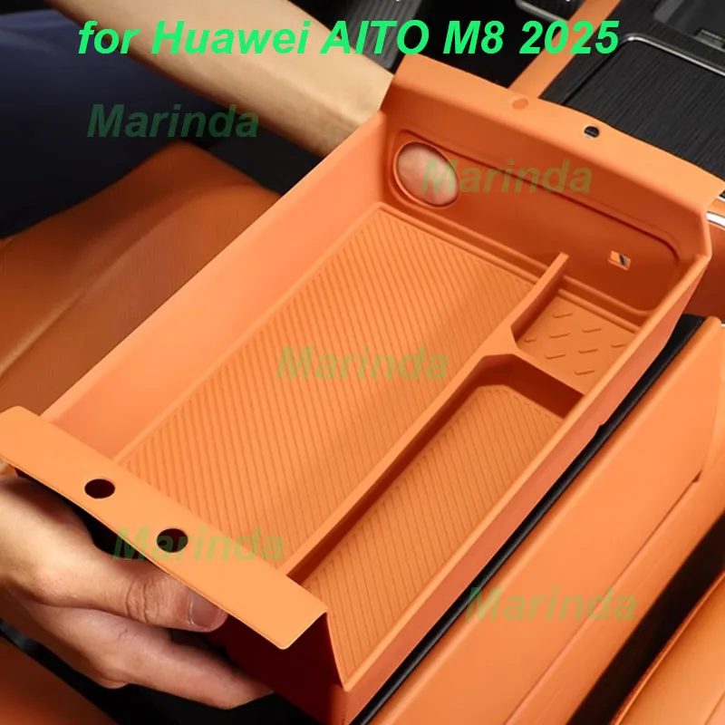 

Автомобильный подлокотник, силиконовый ящик для хранения для Huawei AITO M8 2022, чехол для центральной консоли, сетчатый ящик для хранения, аксессуары для интерьера