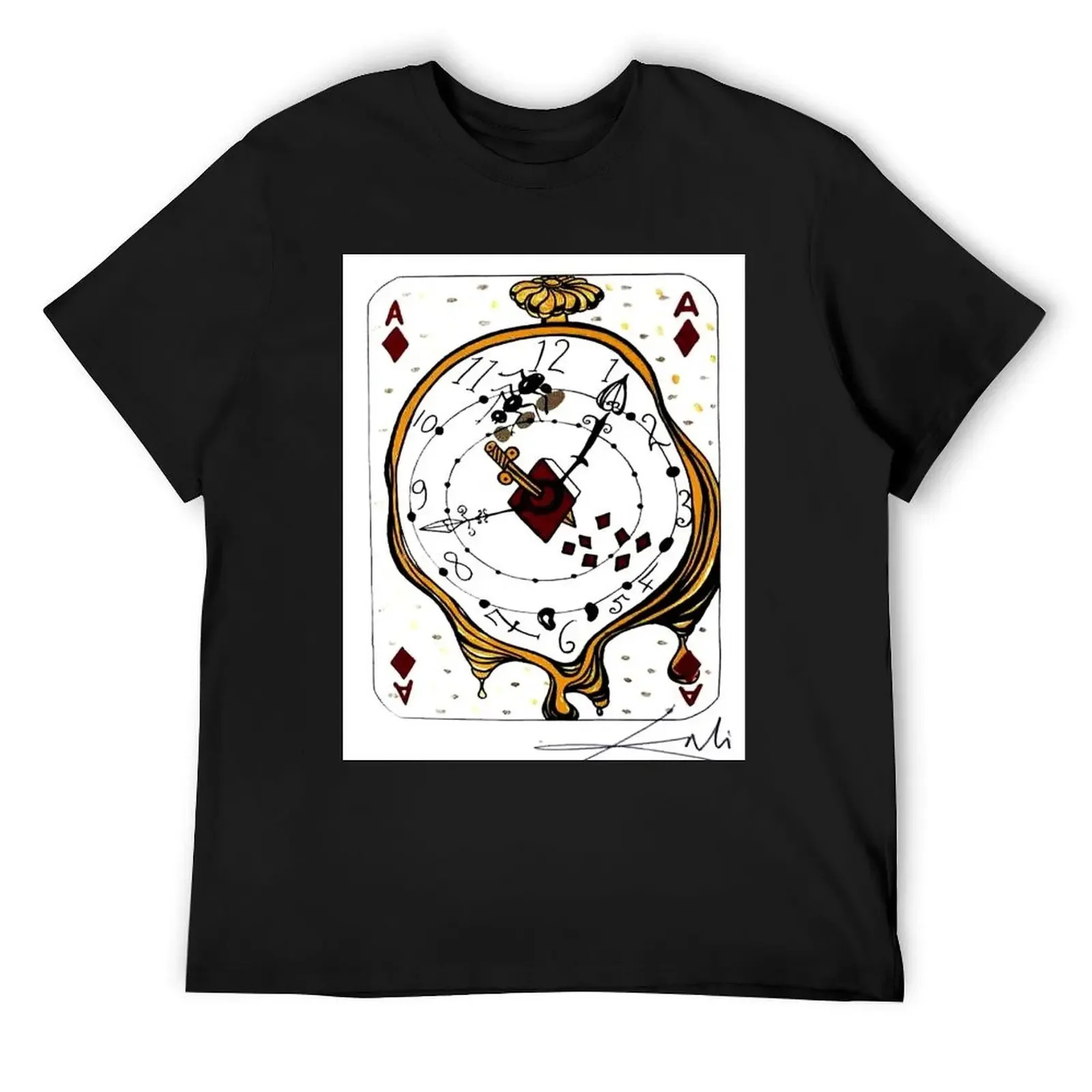 

ACE of DIAMONDS: Vintage 1972 Abstract Lithograph Print T-Shirt anime figures plus sizes anime clothes topping clothing for men