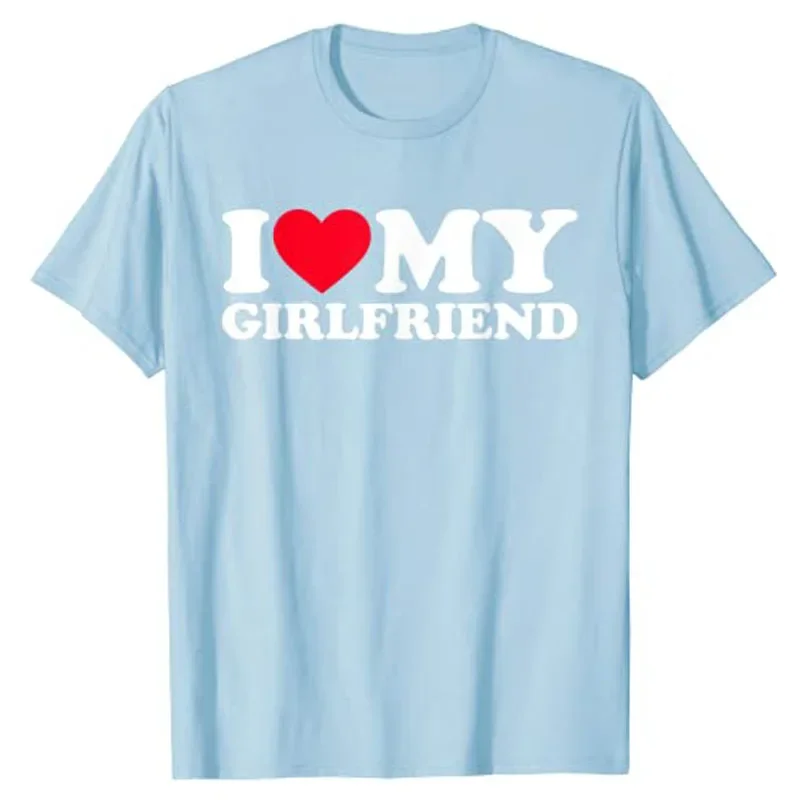 I Love My Boyfriend Clothes I Love My Girlfriend Shirt So per favore Stay Away da Me Funny BF GF detti Quote Valentine Tee Tops