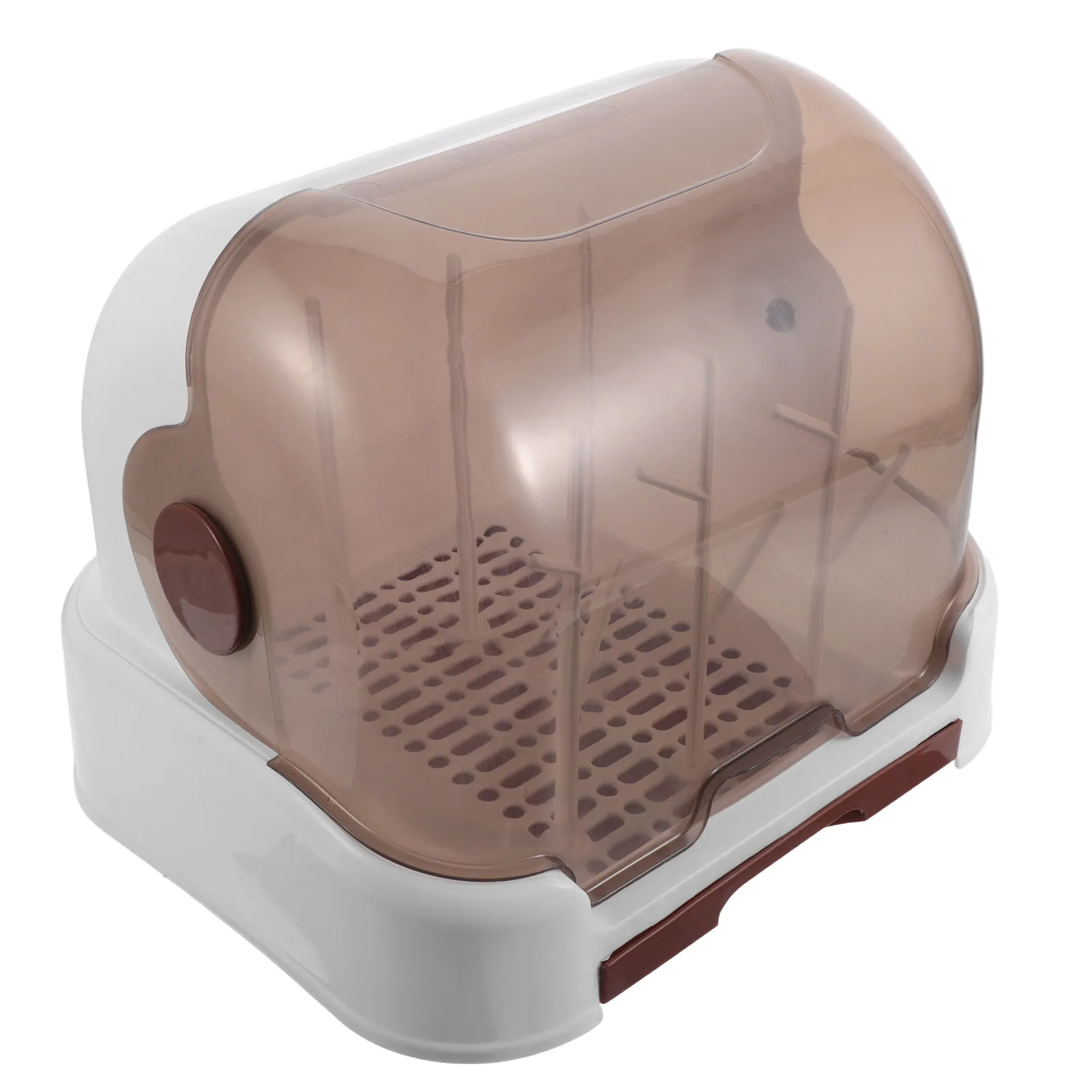 1Set Baby Bottle Drying Rack Dustproof Compact Countertop Organizer Efficient Storage for Bottles Nipples Cups