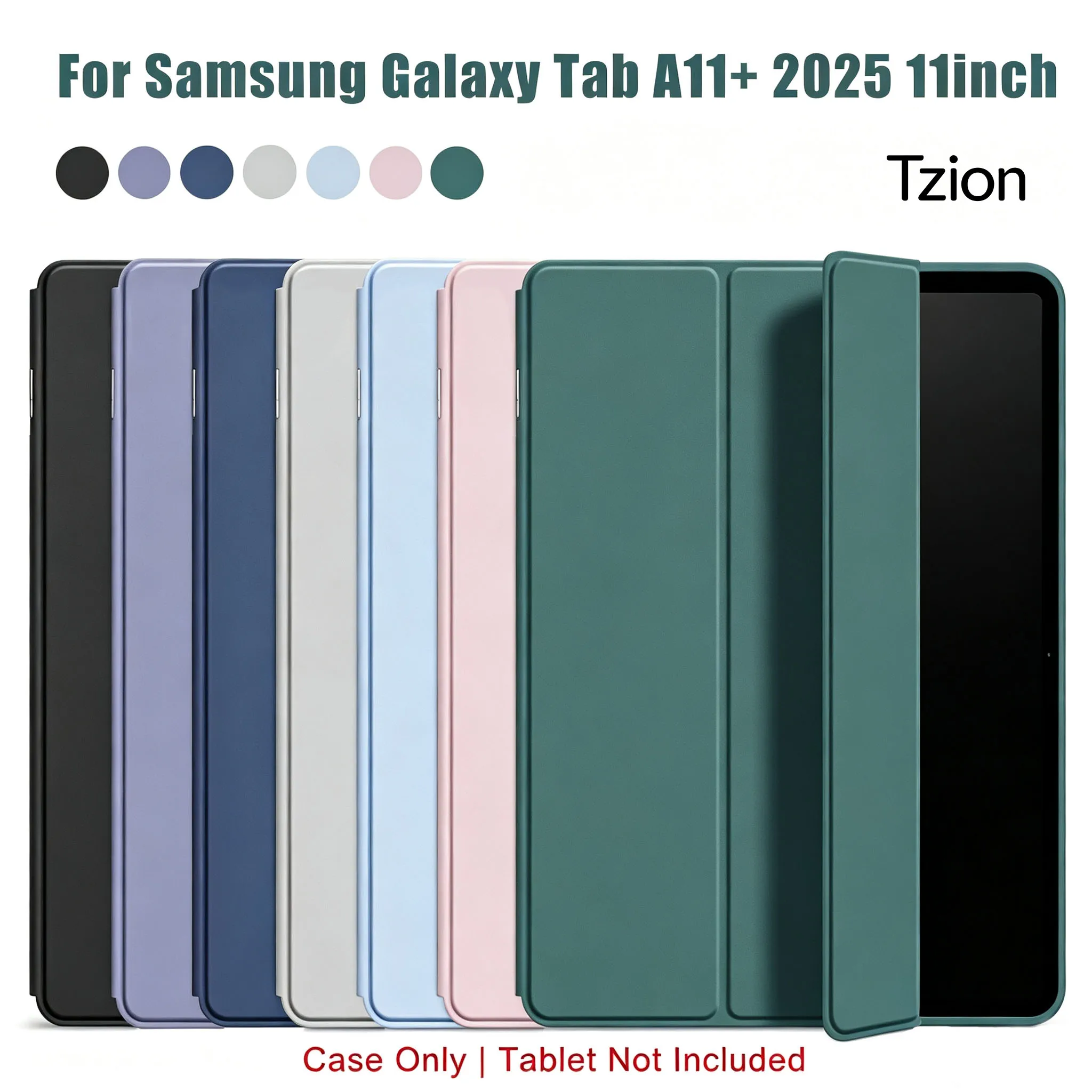 Tri-fold Flip Case For Samsung Galaxy Tab A11 Plus A11+ 2025 11'' SM-X230/X235/X236B Magnetic Stand PU Leather Protective Cover
