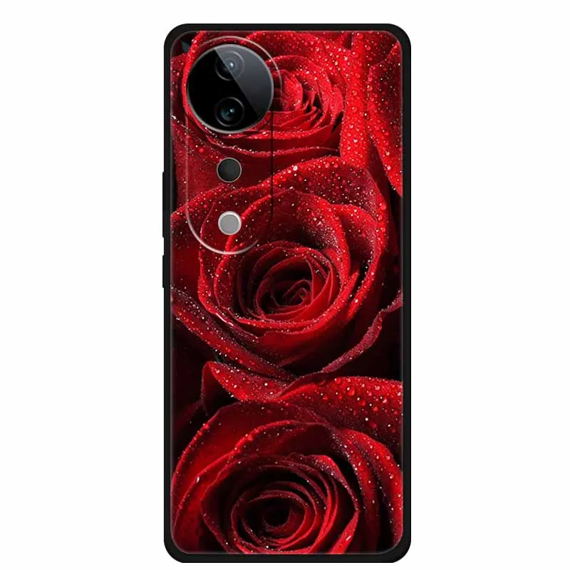 Phone Case For Vivo V40 Pro Back Cover Case V 40 Pro Shockproof Black Silicone Soft Funda For Vivo V40 Pro Case V40Pro Shell Bag