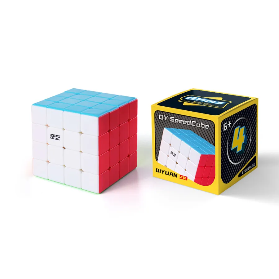 ألعاب الألغاز المكعب السحري اللاصق الاحترافي Qiyi ، ملصق أسود ، S3 ، 4x4 ، 59 ، W2 ، 4x4