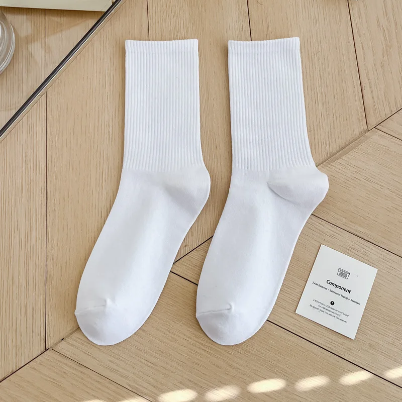 1 Paar Damensocken, rot, weiß, schwarz, Söckchen, atmungsaktiv, sportlich, bequem, einfarbig, Baumwolle, Bodensocken für Mädchen, Strumpfwaren – Detail 19