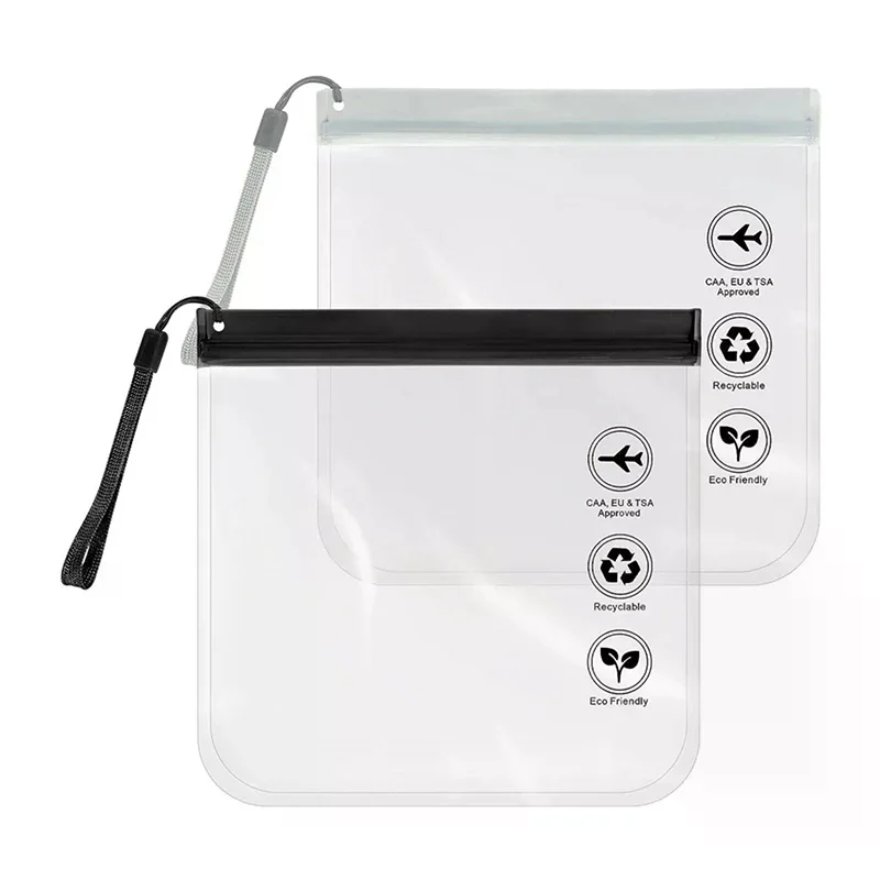 Luggage Transparent Travel Use Leakproof Flight Make Up Waterproof Bag for Women Reusable Airport Security Toiletry Bag