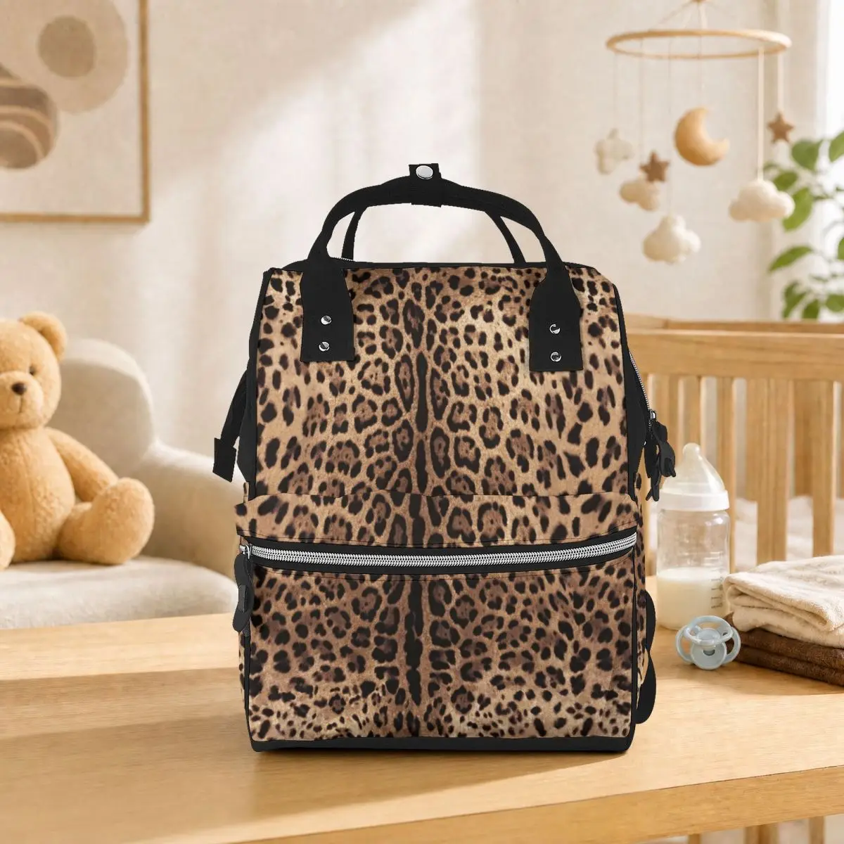 Leopard Print Skin Student Backpack School Bag Hiking Travel Daypack for Men Women Bookbag Shoulder Bags