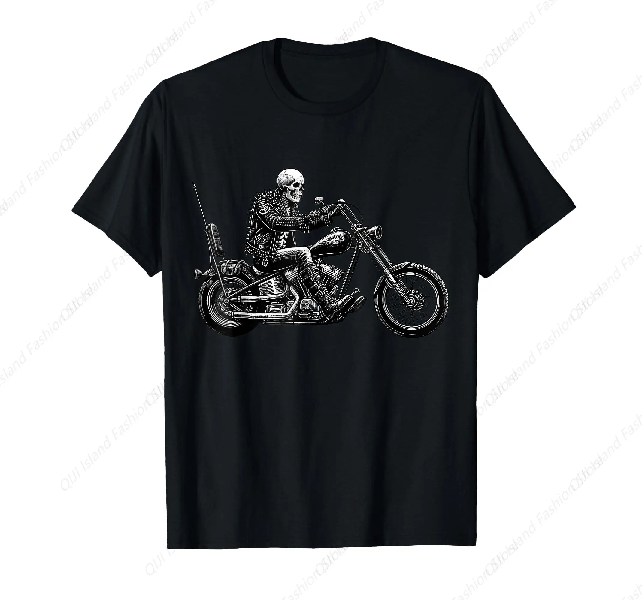 

Rebel Rider Skeleton Chopper Bike Motorcycle Ghost Biker T-Shirt