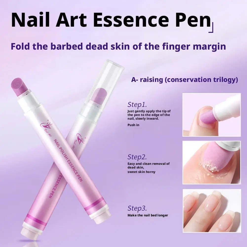 3-in-1 Nagel Essentie Borstel Vinger Rand Scrub Stick Armor Dode Rand Huid Keramische Nagel Barb Hydraterende Vinger olie Protector F3I7