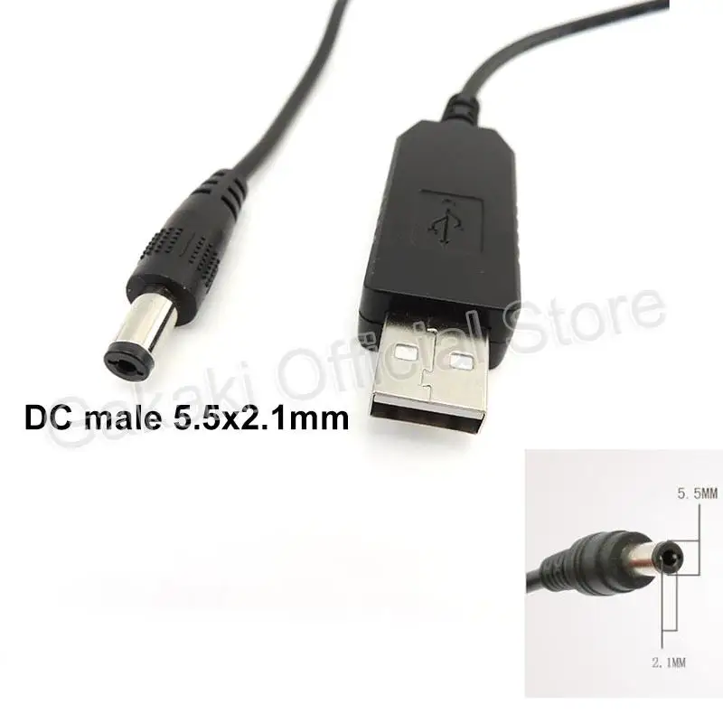 DC 5V to USB 9V 8.4V 12V 12.6V Step UP Module Power Boost Line Converter Adapter Cable 5.5X2.1mm Plug for PC Laptop Router Audio