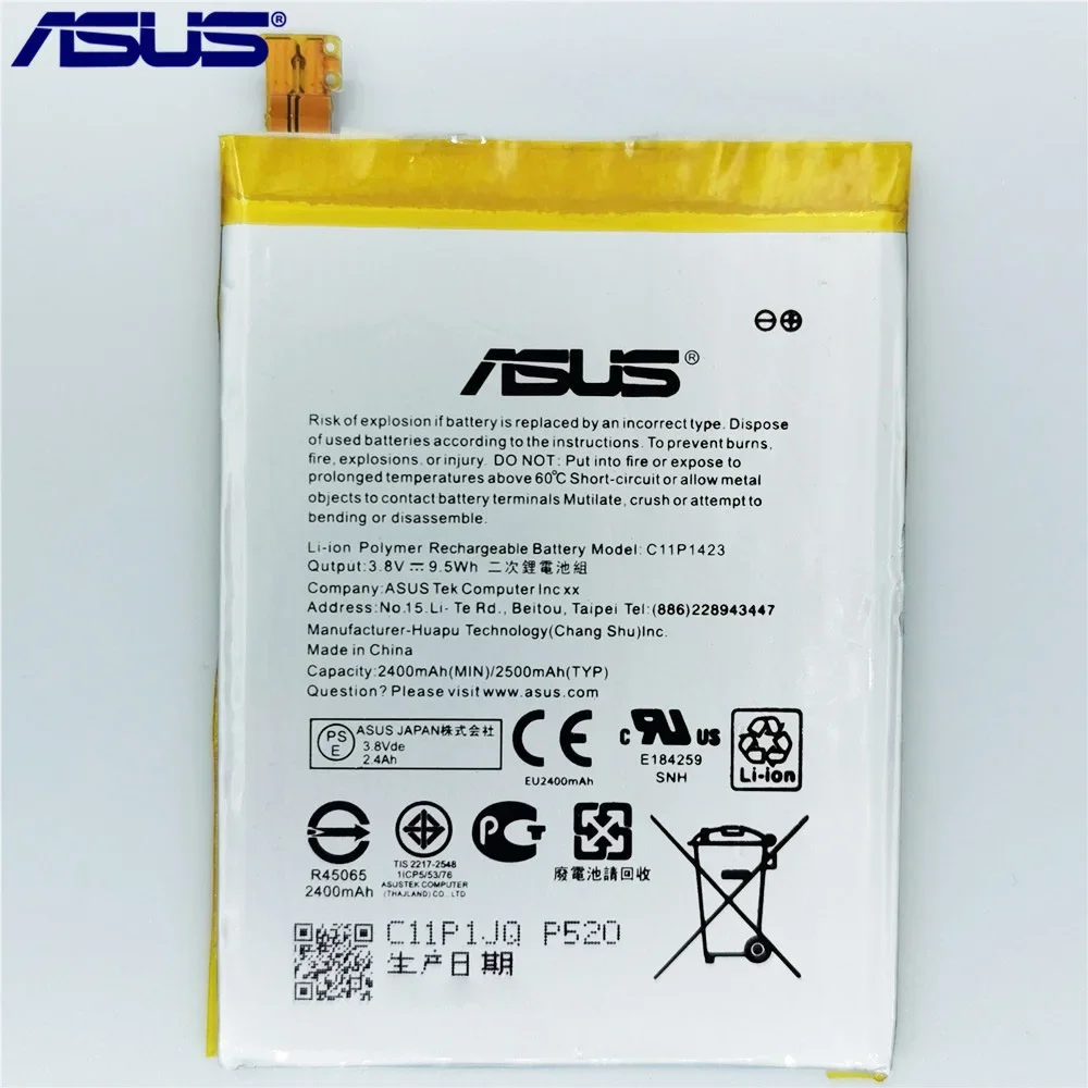 100% Original ASUS High Capacity C11P1423 Battery For ASUS ZF2 ZE500CL Z00D 2400mAh Batteries + Tools Fast Shipping