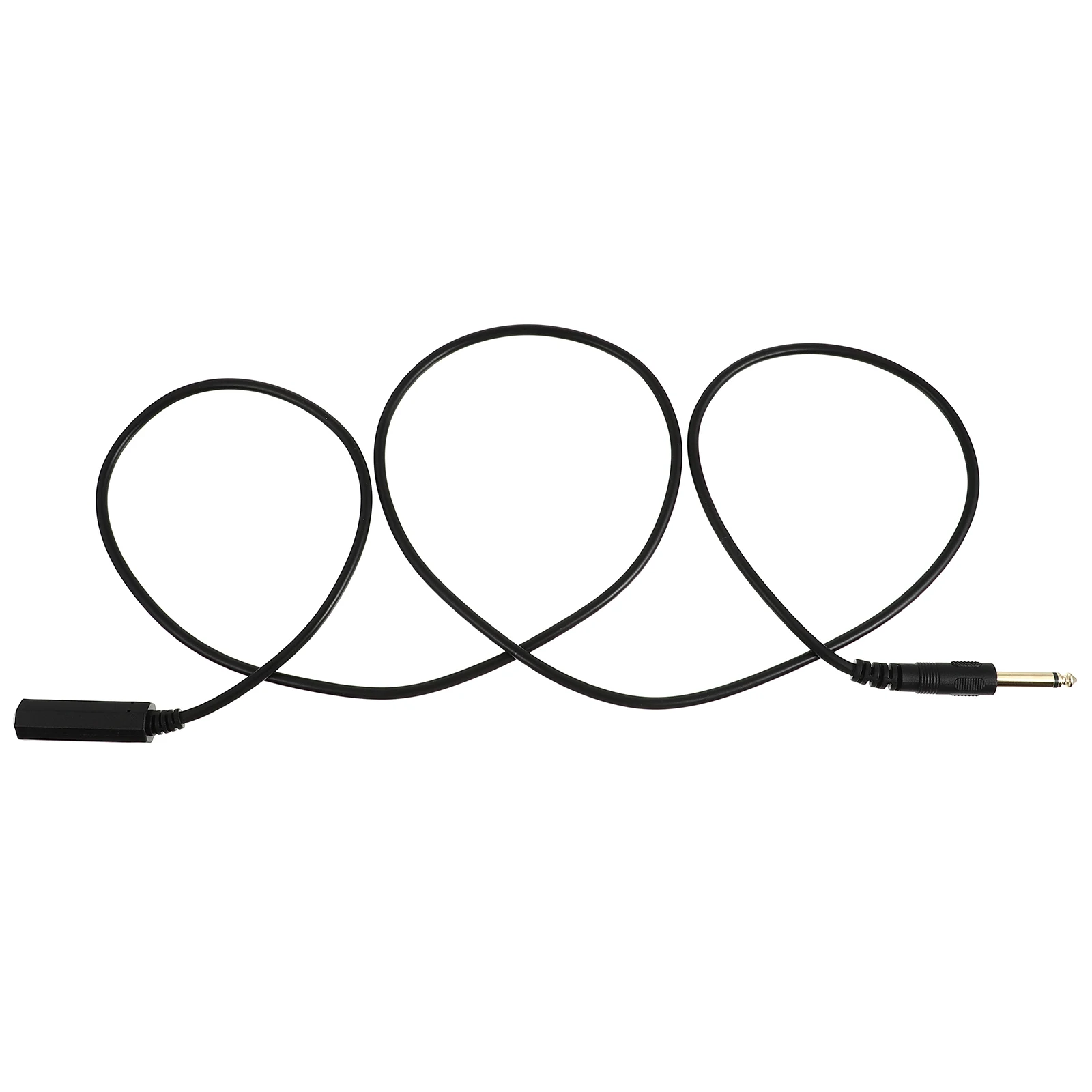 

6.5 6.35mm Audio Extension Cable Guitar Bass Zinc Alloy Connector Black Long-lasting Durable Stage Audio Equipment Practical