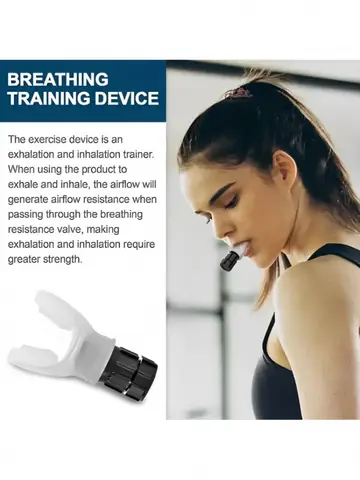 Portable Lung Breathing Exerciser - Adjustable Resistance Respiratory Trainer for Fitness and Rehabilitation
