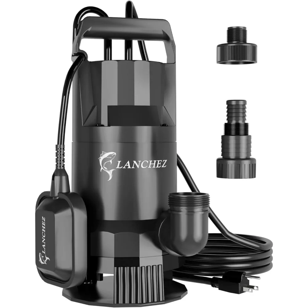 

1.6 HP Sump Pump Submersible 4858GPH High Flow with Automatic Float Switch, Clean/Dirty Transfer Water Pump
