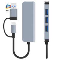 AC57-4Port USB 3.0 Hub USB Hub High Speed Type C Splitter 5Gbps For PC Computer Kits Parts Multiport HUB 4 USB 3.0 2.0 Ports