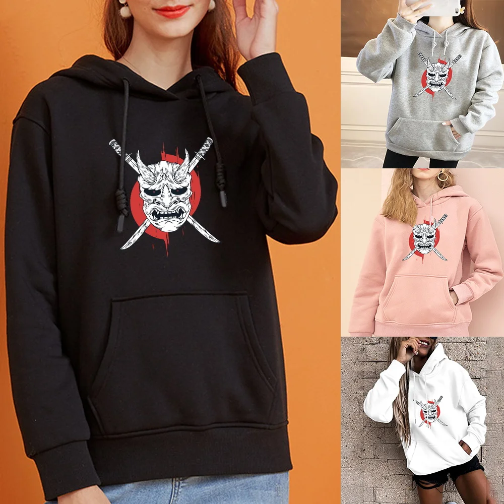 Ladies Fashion Hoodie Oversized Pocket Long Sleeve Street Shirt Monster Series Printed Ladies Harajuku Casual Sports Pullover