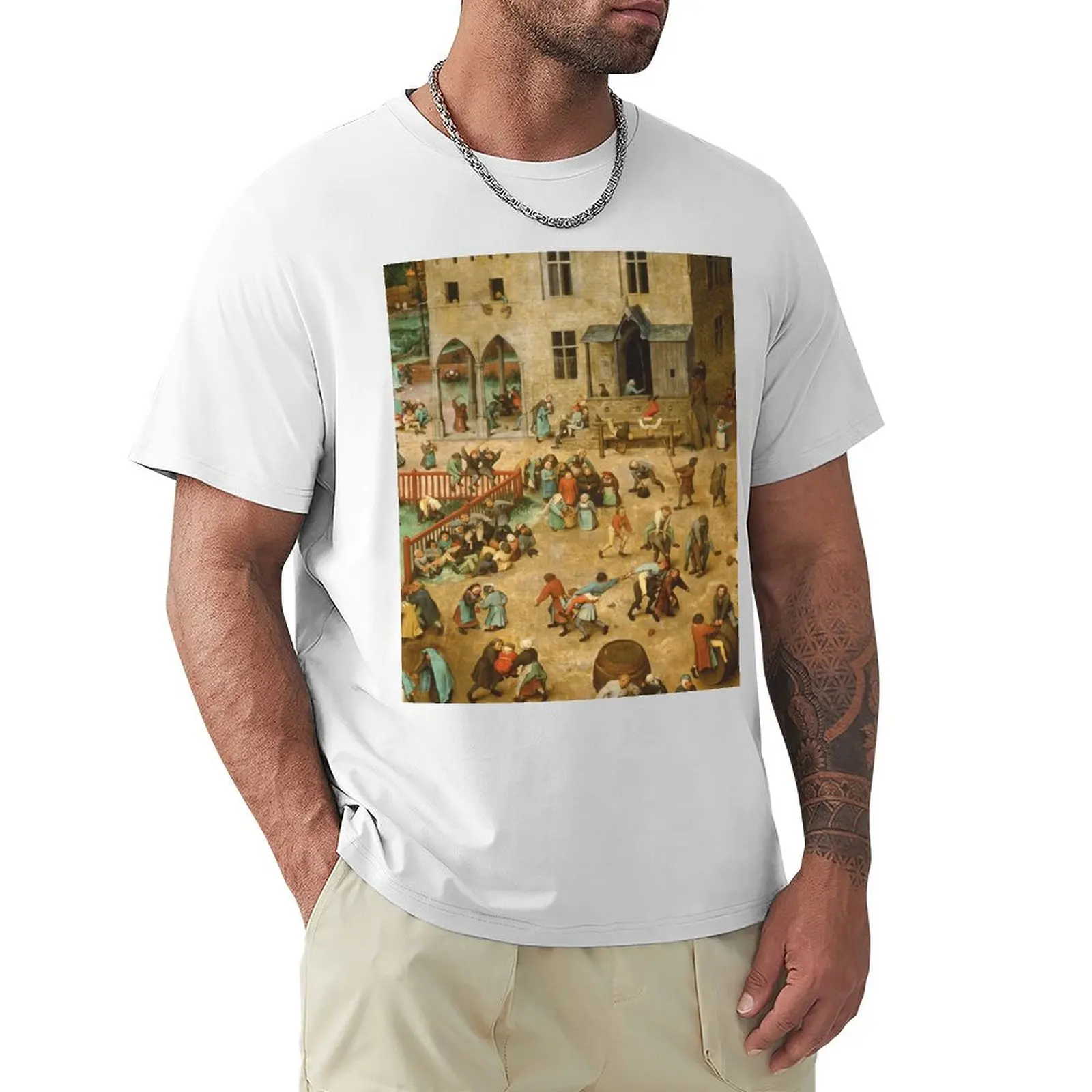 Pieter Bruegel The Elder - Children’s Games T-Shirt quick-drying summer tops plus size tops hippie clothes mens clothing