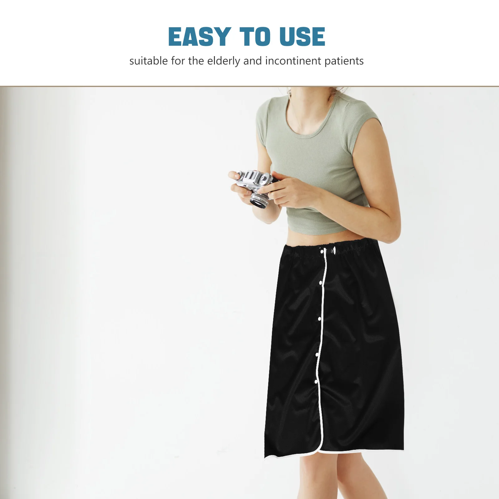 Falda de incontinencia para adultos, Protector de colchón impermeable a prueba de fugas para mujeres mayores, almohadilla de cama lavable reutilizable para enuresis