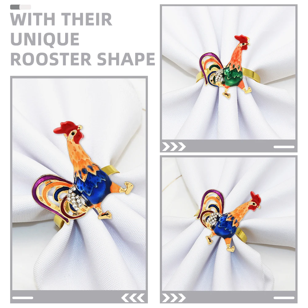 

4pcs Napkin Ring Decorative Serviette Wedding Hotel Dinner Rings Alloy Elegant Buckle Reusable Party TableDecoration