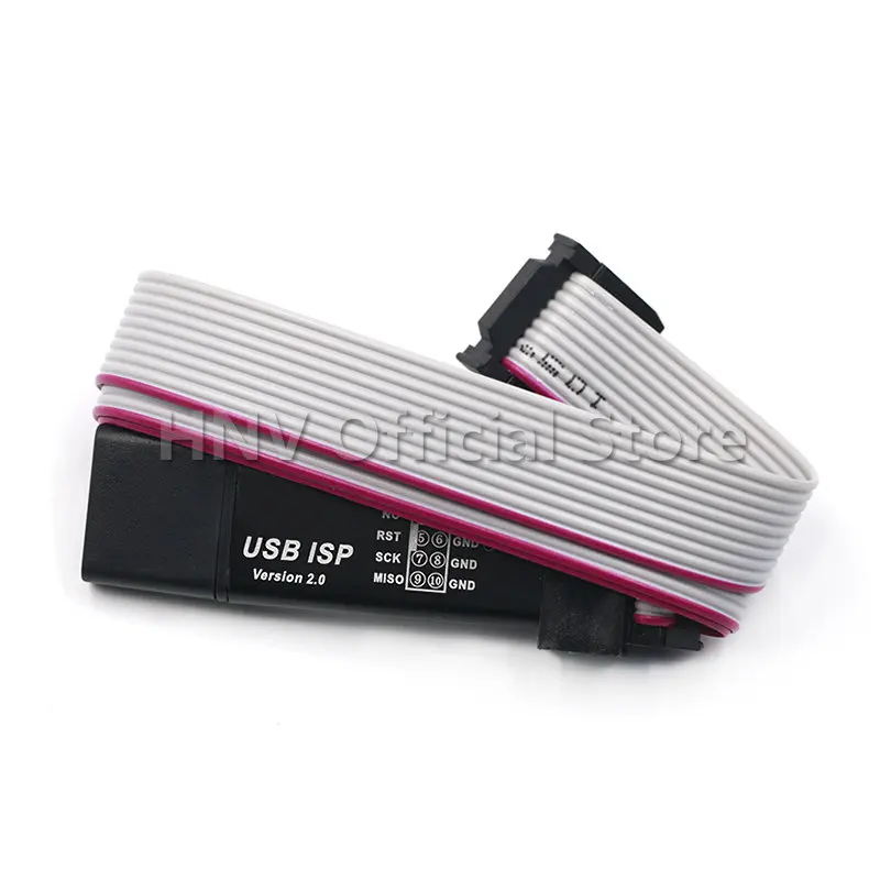 ISP USB Kulit Aluminium USBISP USBASP ASP Programmer untuk 51 ATMEL AVR WIN7 64 (Warna Acak)