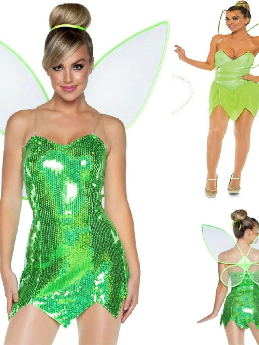   Cisas loween تأثيري دور بلانغ الدكتور شقي الجنية قزم أجنحة زي مادة النايلون الزي المؤذى