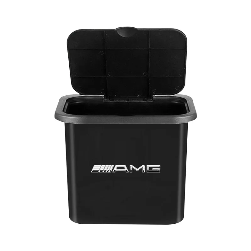 Car Trash Bin Storage Box Auto Badge Seat Back Storage Box For Mercedes Benz AMG W206 W204 W205 W212 W213 W221 W222 W223 W251